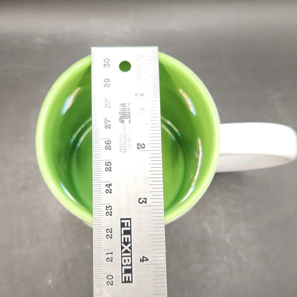 Disney Tinkerbell/Tink White, Green & Gray Ceramic Coffee/Tea Mug 16 oz.